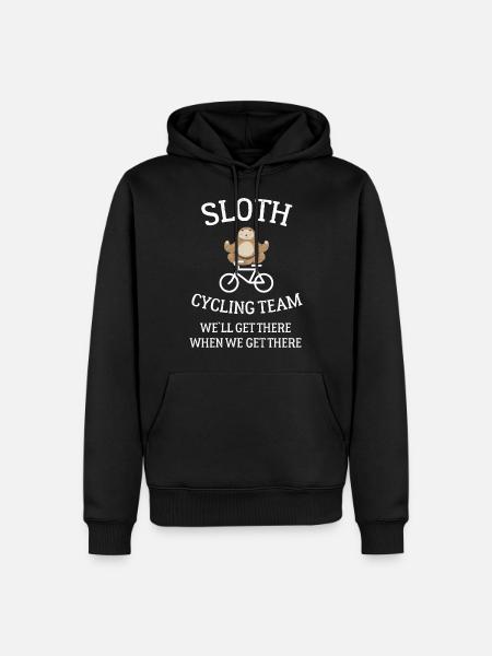Sloth Cycling Team - Men’s Premium Organic Hoodie - black
