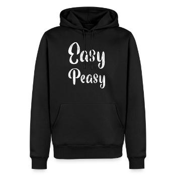 Easy Peasy Cool Mama Papa Enfant Bébé Cadeau - Sweat à capuche Premium bio Homme - noir - Devant - Nico (187cm)
