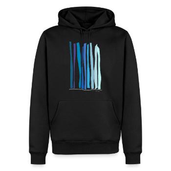 Abstract design The source of the waterfall - Men’s Premium Organic Hoodie - black - Front - Nico (187cm)
