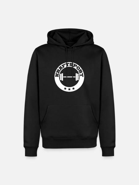 Kraftsport - Männer Premium Bio Hoodie - Schwarz