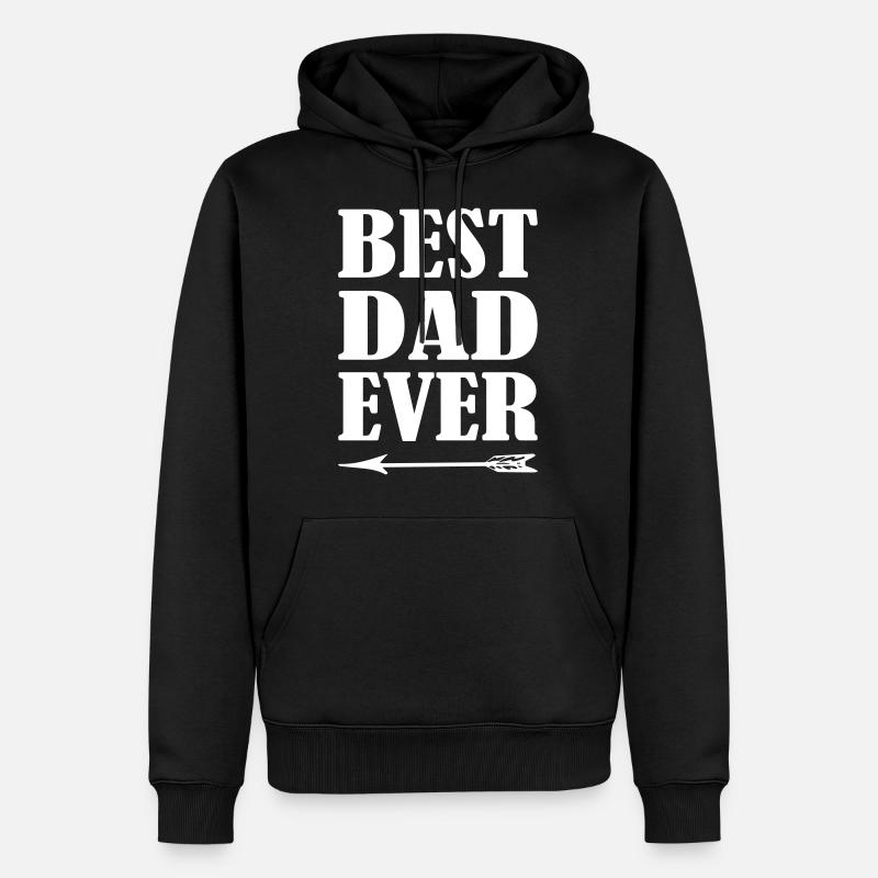 Best Dad Ever - Sweat à capuche Premium bio Homme - noir