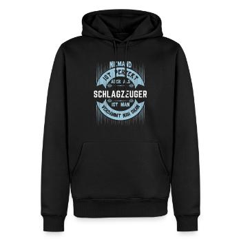 geschenke fuer schlagzeuger - Männer Premium Bio Hoodie - Schwarz - Vorne - Nico (187cm)