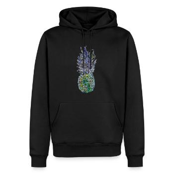 NeonAnanas - Sweat à capuche Premium bio Homme - noir - Devant - Nico (187cm)