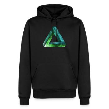 penrose triangle - Sweat à capuche Premium bio Homme - noir - Devant - Nico (187cm)