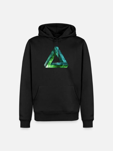 penrose triangle - Men’s Premium Organic Hoodie - black