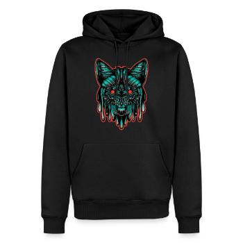 Fuchs Farbe - Männer Premium Bio Hoodie - Schwarz - Vorne - Nico (187cm)