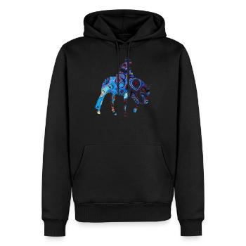 Reiningstar western rider coloré - Sweat à capuche Premium bio Homme - noir - Devant - Nico (187cm)