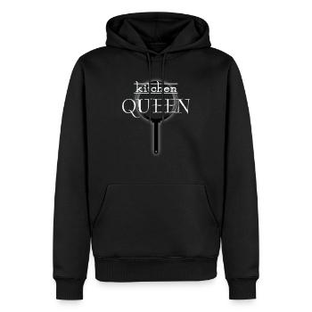 kitchen QUEEN - Männer Premium Bio Hoodie - Schwarz - Vorne - Nico (187cm)