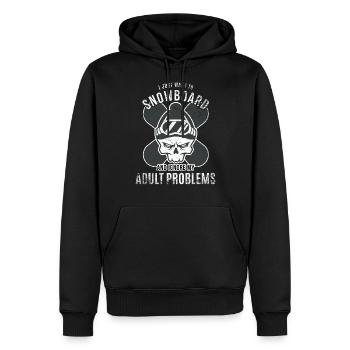 Snowboard Shirt Snowboarder Cadeau de sports d'hiver - Sweat à capuche Premium bio Homme - noir - Devant - Nico (187cm)