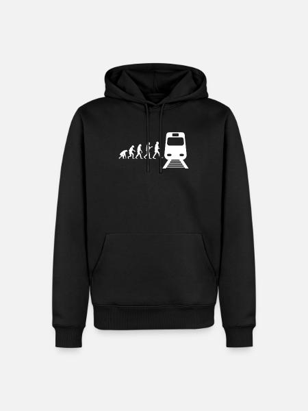 Train locomotive train driver - Men’s Premium Organic Hoodie - black