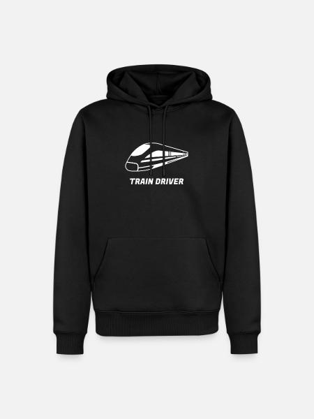 train - Sweat à capuche Premium bio Homme - noir