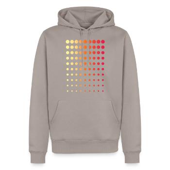 Orange dots - Männer Premium Bio Hoodie - Taupe - Vorne - Nico (187cm)