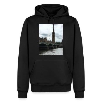 Big Ben London Bridge - Men’s Premium Organic Hoodie - black - Front - Nico (187cm)