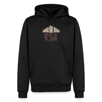 Abenteurer Wanderer Camper Adventures Best Way to - Männer Premium Bio Hoodie - Schwarz - Vorne - Nico (187cm)
