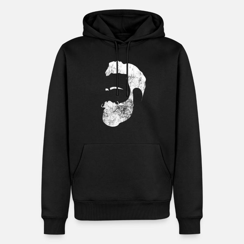 Barbe de hipster - Sweat à capuche Premium bio Homme - noir