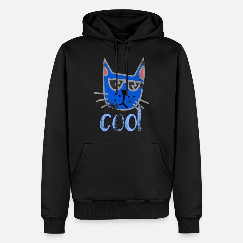 Katze - Männer Premium Bio Hoodie - Schwarz