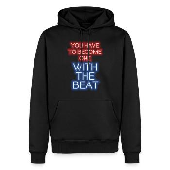 Fais-en un avec le beat en réalité virtuelle. - Sweat à capuche Premium bio Homme - noir - Devant - Nico (187cm)