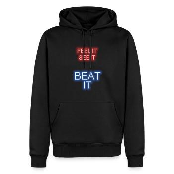 Fais-en un avec le beat en réalité virtuelle. - Sweat à capuche Premium bio Homme - noir - Devant - Nico (187cm)