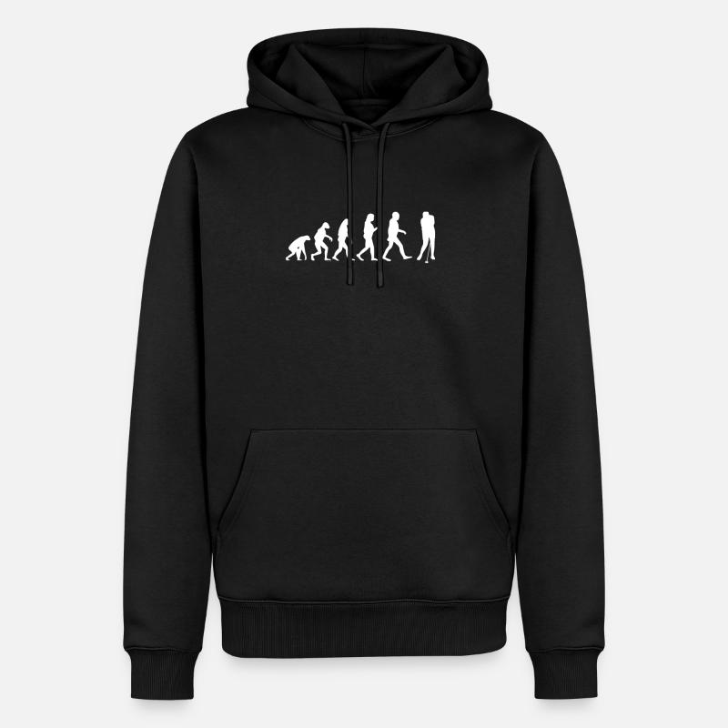 Golfer - Männer Premium Bio Hoodie - Schwarz
