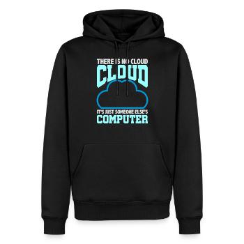 Computer Humor Es gibt keine Cloud jemand anderen - Männer Premium Bio Hoodie - Schwarz - Vorne - Nico (187cm)