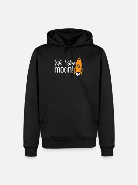 Bitcoins à la lune - Sweat à capuche Premium bio Homme - noir