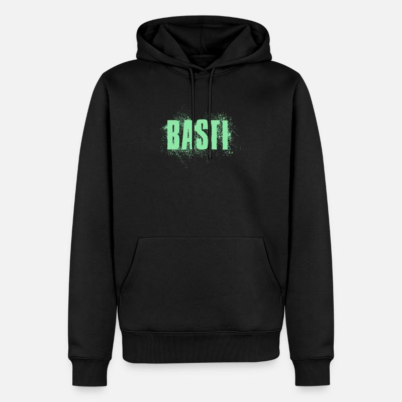 Basti - Männer Premium Bio Hoodie - Schwarz