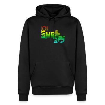 Skater Eat Sleep Skate Repeat Skating - Men’s Premium Organic Hoodie - black - Front - Nico (187cm)