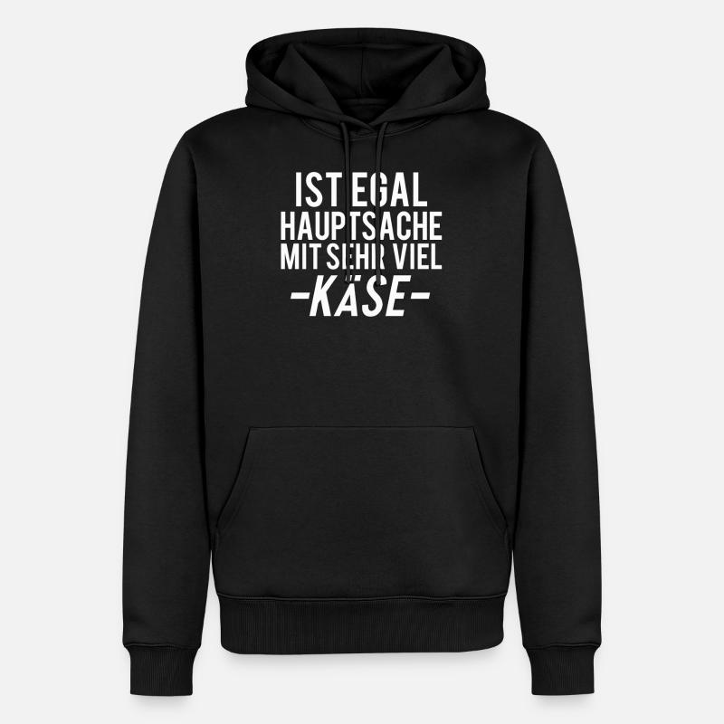Käse - Männer Premium Bio Hoodie - Schwarz