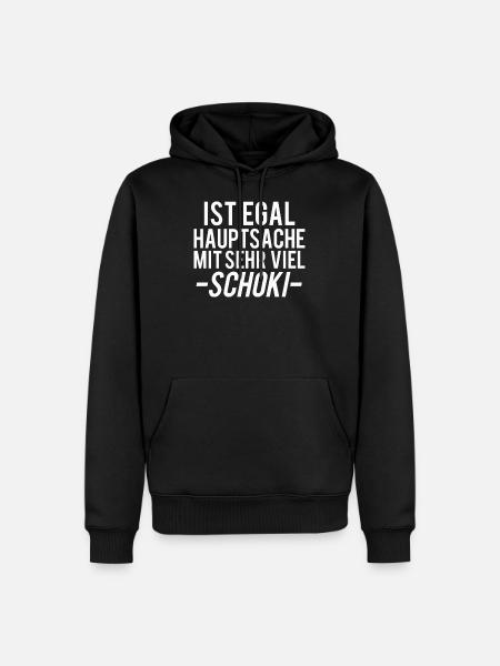 Schokolade - Männer Premium Bio Hoodie - Schwarz
