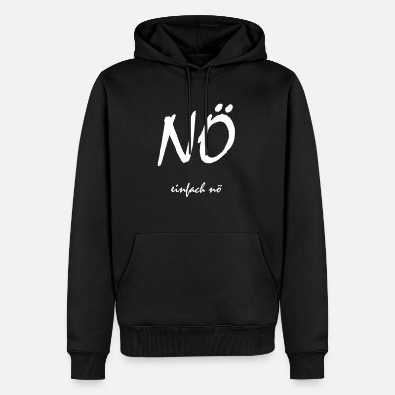 Einfach nö - Männer Premium Bio Hoodie - Schwarz