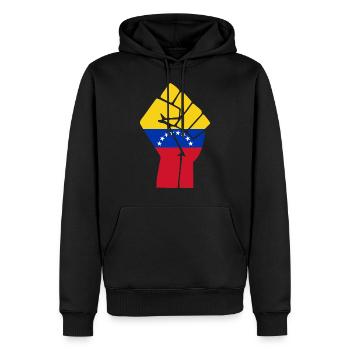 Venezuela - Männer Premium Bio Hoodie - Schwarz - Vorne - Nico (187cm)