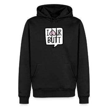 I love nut your butt arsch lustiges Geschenk - Männer Premium Bio Hoodie - Schwarz - Vorne - Nico (187cm)