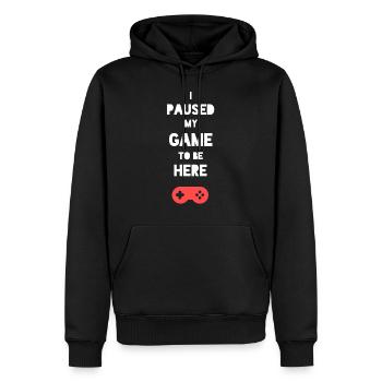 Gamer - Men’s Premium Organic Hoodie - black - Front - Nico (187cm)