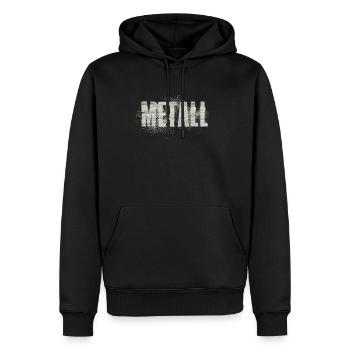 Metall - Männer Premium Bio Hoodie - Schwarz - Vorne - Nico (187cm)