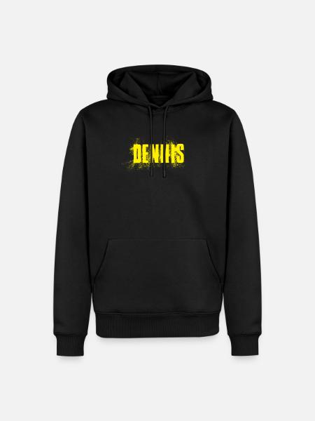 Dennis - Männer Premium Bio Hoodie - Schwarz