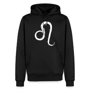 Löwe Leo Sternzeichen Design Symbol Weiß Neu - Männer Premium Bio Hoodie - Schwarz - Vorne - Nico (187cm)
