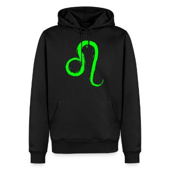 Löwe Leo Sternzeichen Design Symbol Grün Neu - Männer Premium Bio Hoodie - Schwarz - Vorne - Nico (187cm)