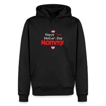 Bonne fête des mères Cadeau fête des mères - Sweat à capuche Premium bio Homme - noir - Devant - Nico (187cm)