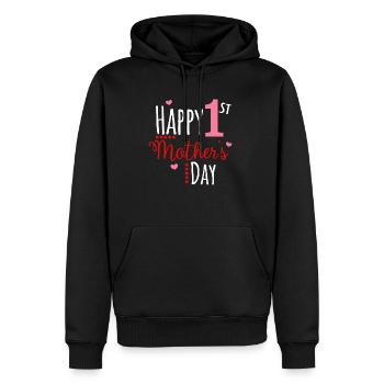 Bonne fête des mères Cadeau fête des mères - Sweat à capuche Premium bio Homme - noir - Devant - Nico (187cm)