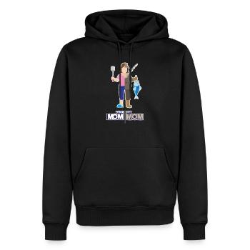 Votre maman ma maman - cadeau de pêcheur drôle de pêcheur - Sweat à capuche Premium bio Homme - noir - Devant - Nico (187cm)