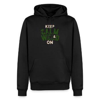 Behalten Sie Ruhe u. Schweißen Sie an - lustiger Schweißer-Schweißer - Männer Premium Bio Hoodie - Schwarz - Vorne - Nico (187cm)