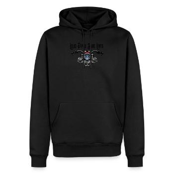 Motorcyclist Biker Loud Pipes Save Lives - Men’s Premium Organic Hoodie - black - Front - Nico (187cm)