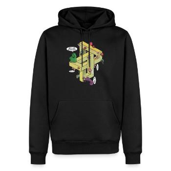 Tindaloo's plaground - Sweat à capuche Premium bio Homme - noir - Devant - Nico (187cm)