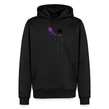 Krake, die Klavier spielt - lustiges u. Nettes Pianist-Geschenk - Männer Premium Bio Hoodie - Schwarz - Vorne - Nico (187cm)