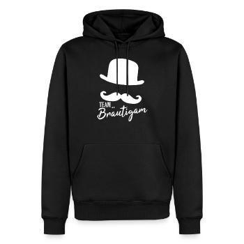 Team Bräutigam - Männer Premium Bio Hoodie - Schwarz - Vorne - Nico (187cm)