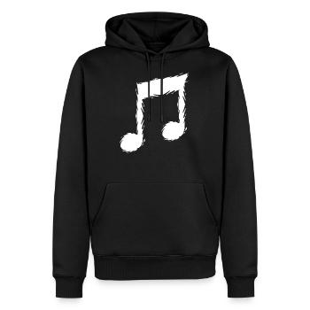 Musiknote Musik Design Sänger - Männer Premium Bio Hoodie - Schwarz - Vorne - Nico (187cm)