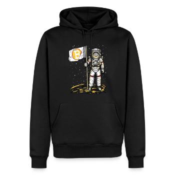 Bitcoin Astronaut To The Moon BTC Crpyto Bit Coin - Männer Premium Bio Hoodie - Schwarz - Vorne - Nico (187cm)