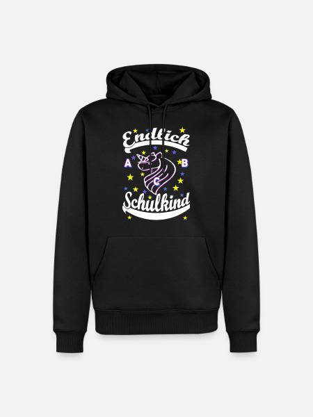 Endlich Schulkind Einschulung - Männer Premium Bio Hoodie - Schwarz