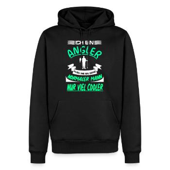 Ich Bin Angler! Angler shirt! - Männer Premium Bio Hoodie - Schwarz - Vorne - Nico (187cm)