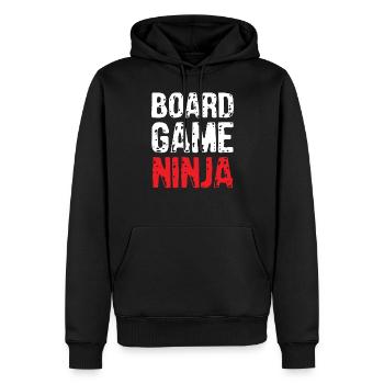 Jeu de société Ninja Boardgamer - Sweat à capuche Premium bio Homme - noir - Devant - Nico (187cm)